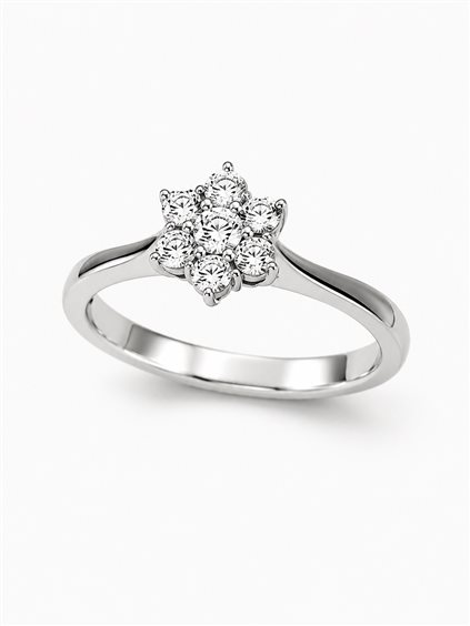 Anello Vidali Gioielli Donna in Oro bianco Diamante 0.419 Ct ANOR-105-34 - ANOR-105-34